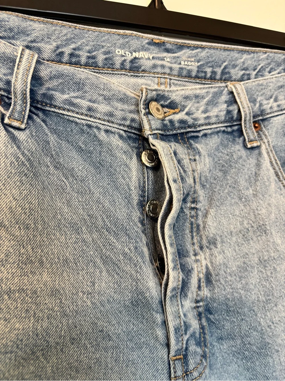 Old Navy Light Blue Denim Cutoff Shorts - Baggy